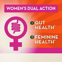 Probiotic, Women's Dual Action, Probiotics for Women, Probiotic for Gut Health and Feminine Health, Helps Relieve Symptoms of Irritable Bowel Syndrome (IBS) such as Bloating, Gas, and Abdominal Discomfort, with Chaste Tree Botanical