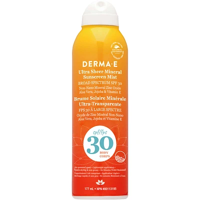 Ultra Sheer Mineral Sunscreen Mist SPF30 Body