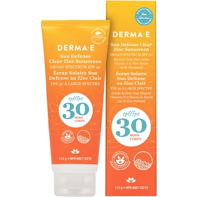 Sun Defense Clear Zinc Sunscreen SPF30 Body