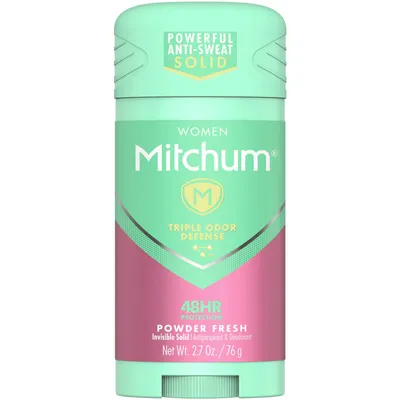 Mitchum Women Advanced Control Antiperspirant & Deodorant Invisible Solid Powder Fresh