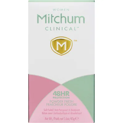 Mitchum Women Clinical Oxygen Antiperspirant & Deodorant Soft Solid Powder Fresh