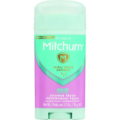 Mitchum Women Advanced Control Antiperspirant & Deodorant Invisible Solid Shower Fresh