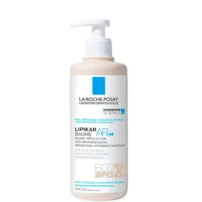 Lipikar Baume AP+m Body Cream for Dry & Eczema-Prone Skin with Shea Butter, New Eco-Conscious Packaging, 400ML