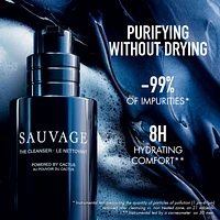 Sauvage Cleanser 
Purifying and Non-Drying Face Cleanser for Men with Black Charcoal and Cactus