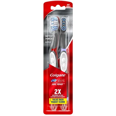 Colgate 360° Sonic Power Optic White Twin Pack Soft