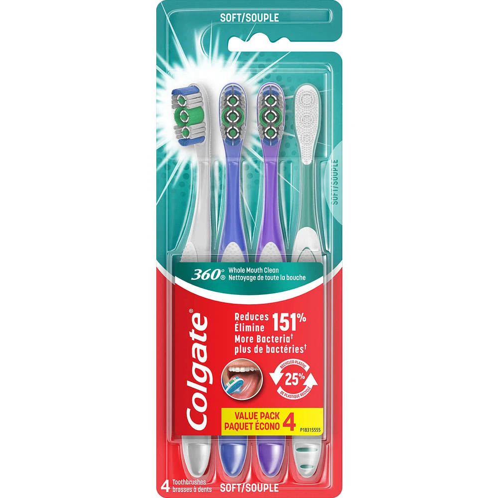 360 Adult Full Head Soft Toothbrush