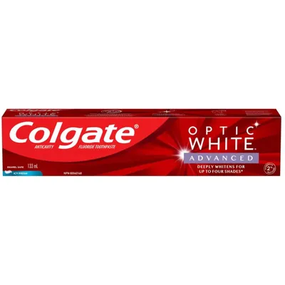 Colgate Optic White Advanced Teeth Whitening Toothpaste, Icy Fresh