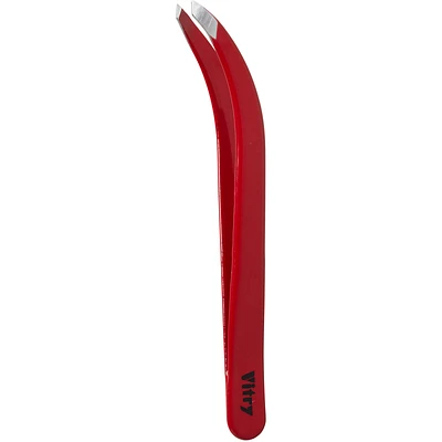 “Club” tweezers with slanted crab-claw ends