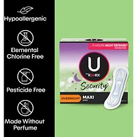 Security Maxi Feminine Pads, Overnight Absorbency, Unscented