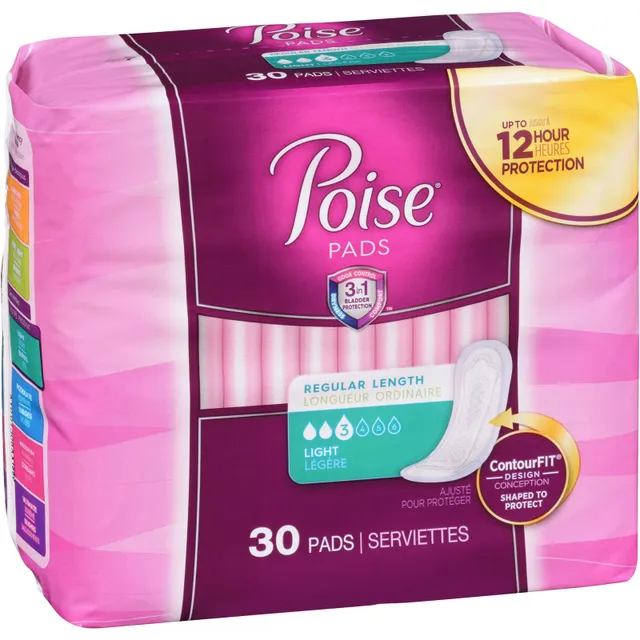 Poise Daily Microliners, Incontinence Panty Liners, Lightest