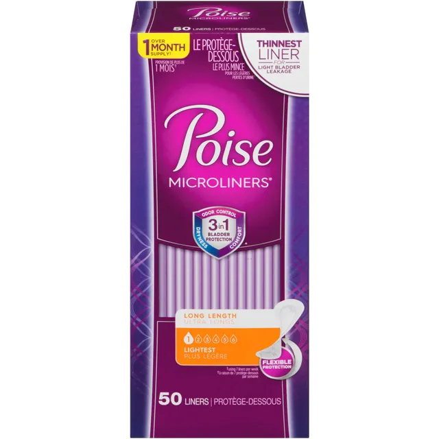 Poise Microliners Incontinence Panty Liners Lightest Absorbency