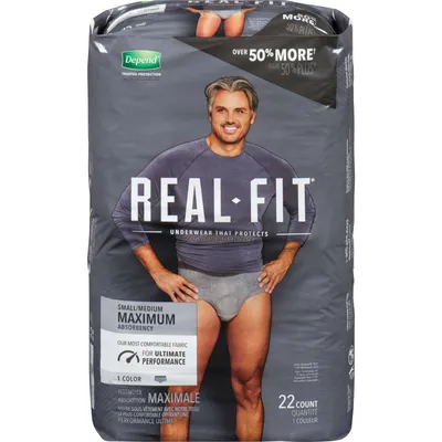 Real Fit Incontinence Underwear for Men, Maximum Absorbency