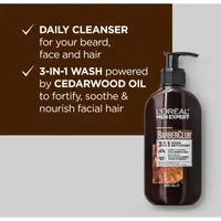 Face Wash 3-In-1 cleanser Face, Beard + Hair Wash For Men with Beard Barberclub