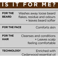 Face Wash 3-In-1 cleanser Face, Beard + Hair Wash For Men with Beard Barberclub