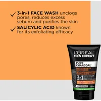 Men Expert Pure Charcoal Daily Face Wash for Acne-Prone Skin