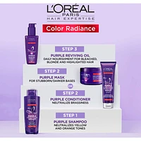 L'Oreal Paris Hair Expertise Color Radiance Purple Reviving Oil, For Bleached, Blonde, and Highlighted Hair, 100ml