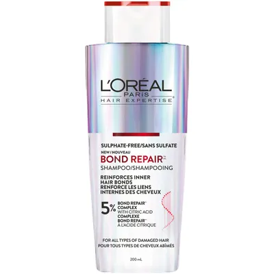 Hair Expertise Bond Repair Sulphate-Free Shampoo, Repairs All Types of Damaged Hair, with Citric Acid Complex