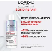 Hair Expertise Bond Repair Rescue Pre-shampoo Treatment, Repairs All Types of Damaged Hair, with Citric Acid Complex