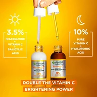 SkinActive Brightening Night Vitamin-C Serum, with Hyaluronic Acid, Brightens & Smoothens Skin in just 3 Nights, for All Skin Types, even Sensitive Skin - 30ml