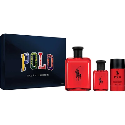 Polo Red Eau de Toilette Earthy & Woody Fragrance Gift Set For Father's Day