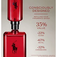 Polo Red Eau de Toilette Earthy & Woody Fragrance Gift Set For Father's Day