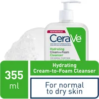 Hydrating Cream-to-Foam Cleanser Makeup Remover and Face Wash With Hyaluronic Acid