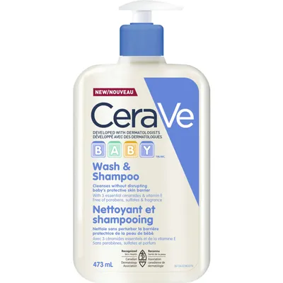 CeraVe Baby Wash & Shampoo 473mL