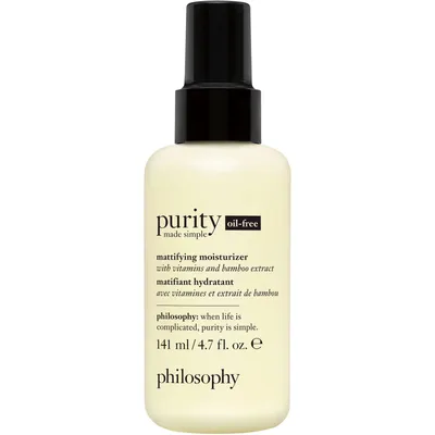 purity made simple oil-free mattifying moisturizer with vitamins and bamboo extract