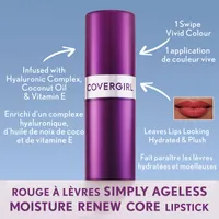 Simply Ageless Moisture Renew Core Lipstick Infused with Hyaluronic Complex, Coconut Oil & Vitamin E