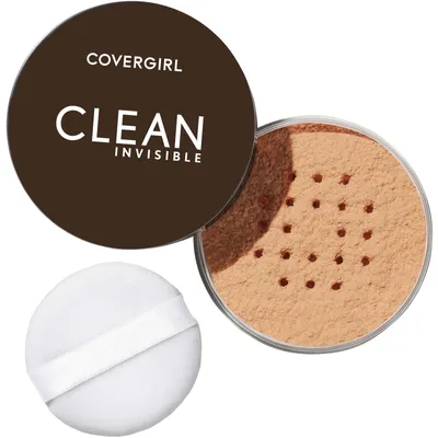 Clean Invisible Loose Powder, 100% natural origin pigments & only 15 essential non-clogging ingredients, lightweight, breathable formula