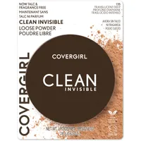 Clean Invisible Loose Powder, 100% natural origin pigments & only 15 essential non-clogging ingredients, lightweight, breathable formula
