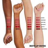 Matte Lip Crayon, highly pigmented, smudge-resistant, soft-matte finish