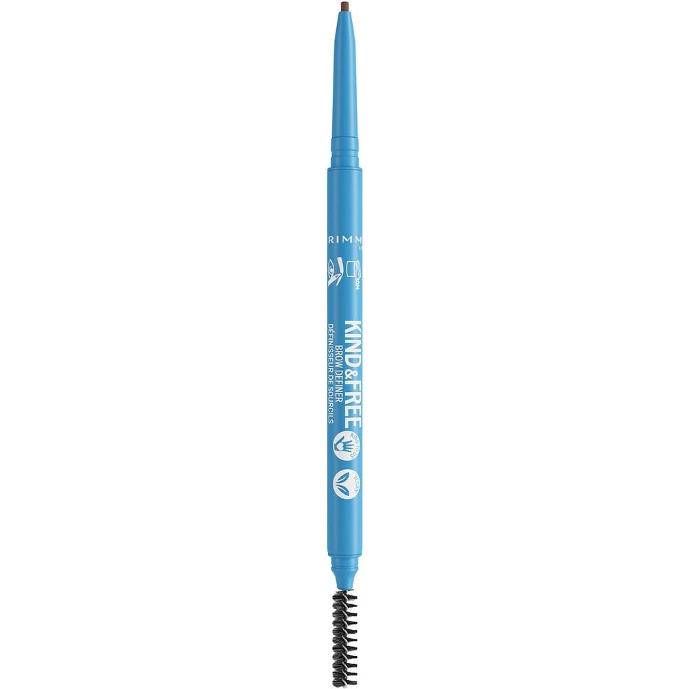 Kind & Free™ Brow Definer, Dual Ended Ultra Fine Tip and Spoolie, NO mineral oils, Vegan Formula