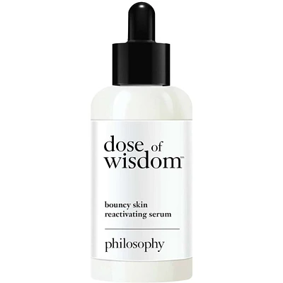 dose of wisdom™ bouncy skin reactivating serum in-depth hydration and collagen support loaded with oxygen, vitamin C and hyaluronic acid