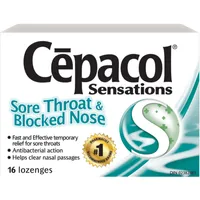 Cepacol® Sensations Sore Throat and Blocked Nose, Sore Throat Lozenges, 16 ct