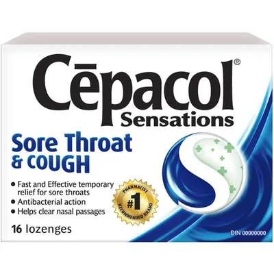 Cepacol® Sensations Sore Throat and Cough, Sore Throat Lozenges, 16 ct