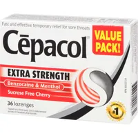 Cepacol® Extra Strength Sucrose Free Cherry Value Pack, Sore Throat Lozenges, 36 ct