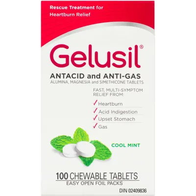 Antacid and Anti-Gas Oral  Chewable Tablets