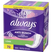 Always Thin No Feel Protection Daily Liners Regular Absorbency Scented, 72  Count