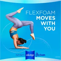 Always Infinity FlexFoam Pads for Women Size 1 Regular Absorbency, Zero Leaks & Zero Feel is possible, with Wings Unscented, 36 Count