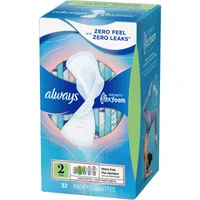 Always Infinity FlexFoam Pads for Women Size Heavy Flow Absorbency, Zero Leaks & Zero Feel is possible, with Wings Unscented