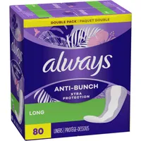 Always Anti-Bunch Xtra Protection Daily Liners Long Unscented, Anti Bunch Helps You Feel Comfortable