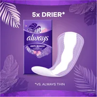 Always Anti-Bunch Xtra Protection Daily Liners Long Unscented, Anti Bunch Helps You Feel Comfortable