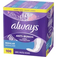 Always Anti-Bunch Xtra Protection Daily Liners Regular Unscented, Anti Bunch Helps You Feel Comfortable