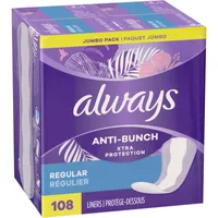 Always Anti-Bunch Xtra Protection Daily Liners Regular Unscented, Anti Bunch Helps You Feel Comfortable