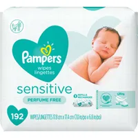 Pampers Baby Wipes Sensitive Perfume Free 3X Refill Packs (Tub Not Included) 192 Count