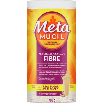 Metamucil 3 in 1 MultiHealth Fibre! Fiber Supplement Powder, Original, 798 g