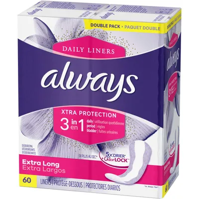 Always Anti-Bunch Xtra Protection Daily Liners Long Unscented