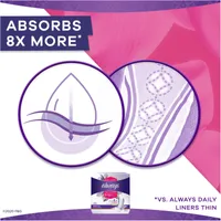 Always Anti-Bunch Xtra Protection Daily Liners Extra Long Absorbency  Unscented