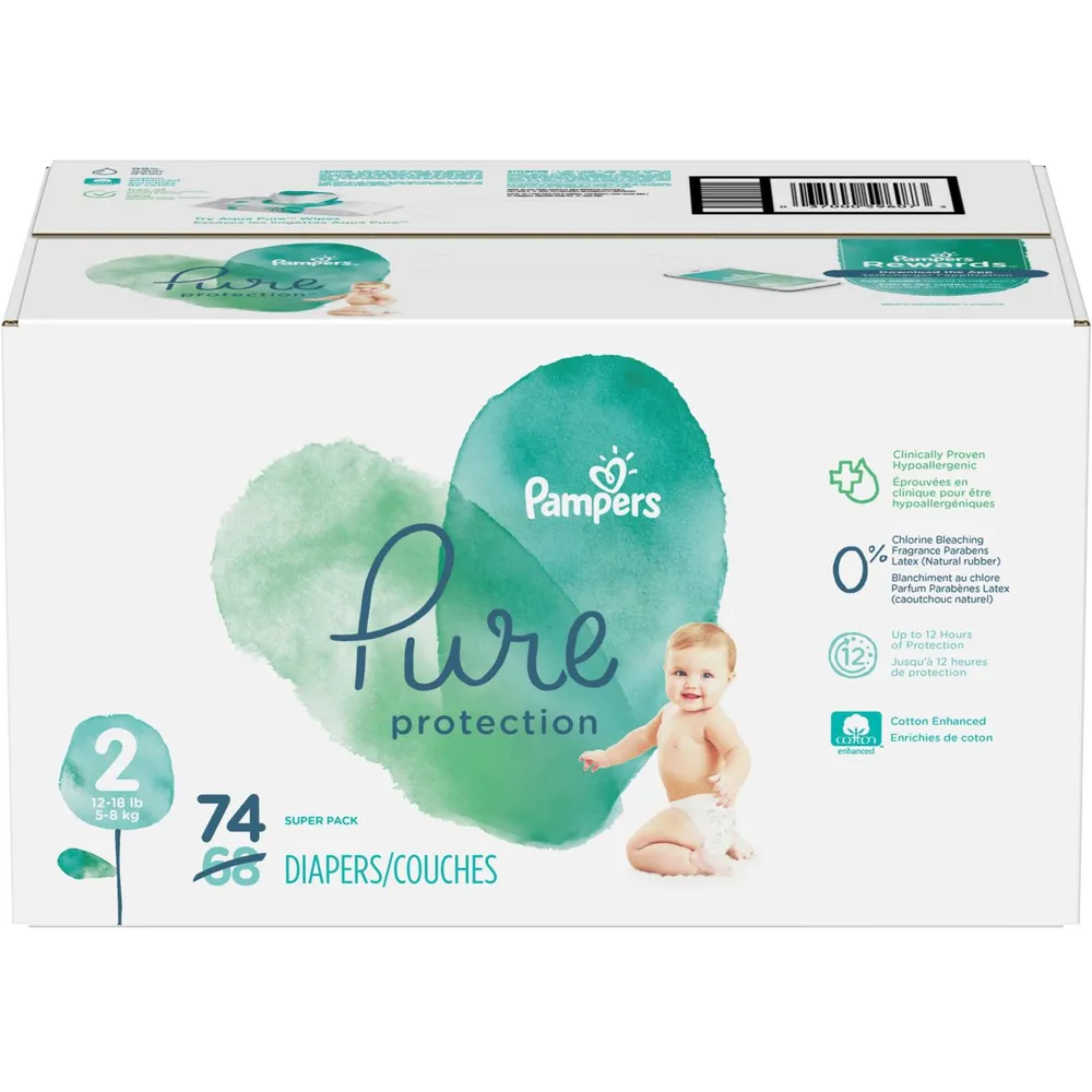 Pampers Pure Protection Diapers Size Count